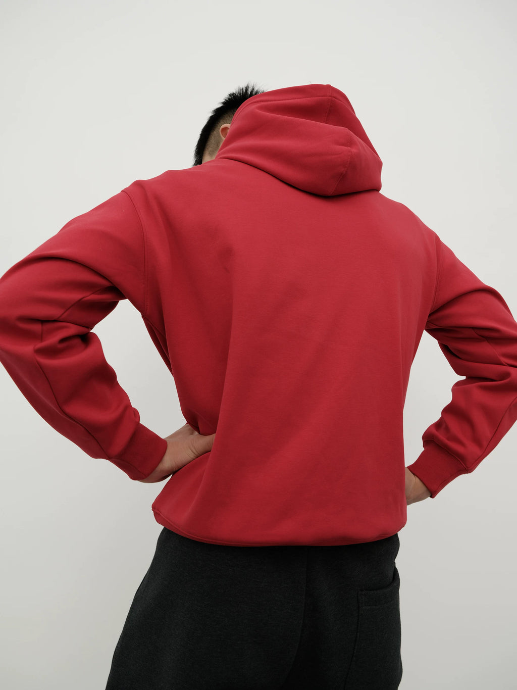 GTAL Solid Color Fleece Casual Hooded Sweater