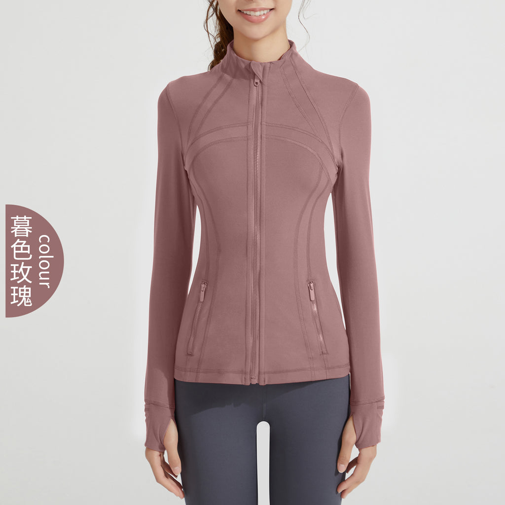 Athena Lulu Stand-up Neck Zipper Long-sleeved Yoga Suit