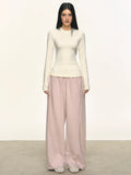 Anna Aneae Round Neck Inner with Fleece Slim and Thin Long Sleeves