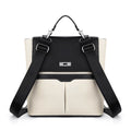 JANDRESS Black-White Canvas Zip-Top Backpack