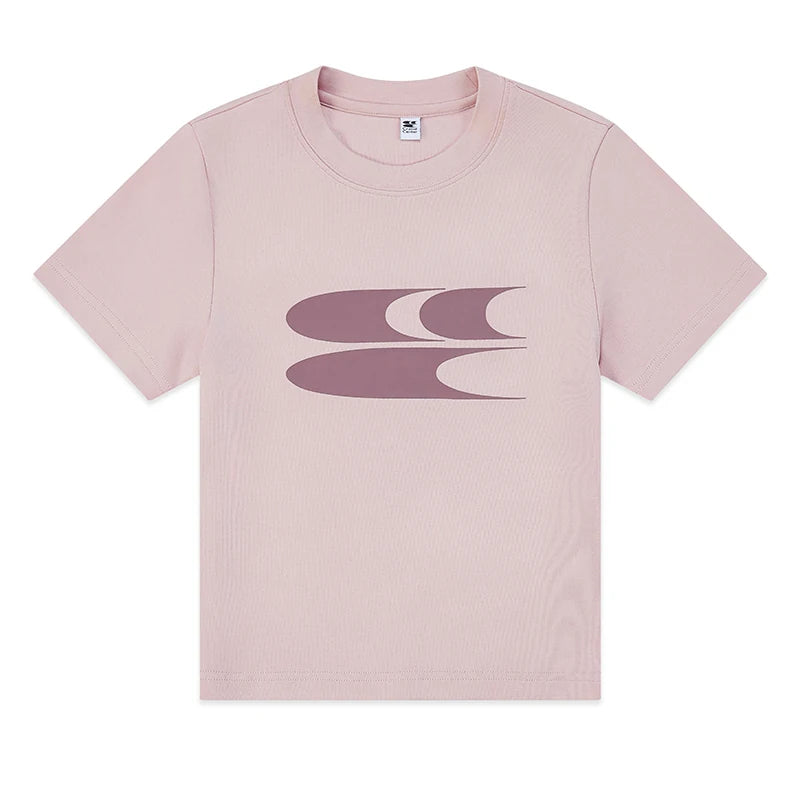 Crying Center Y2K Pink Cropped Fitted Tee