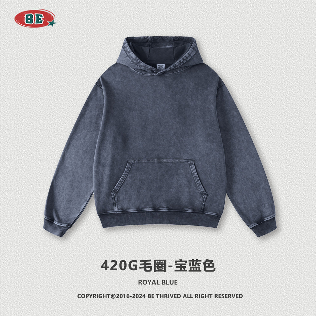 BE THRIVED 420G Washed Oversized Hoodie & Joggers Set