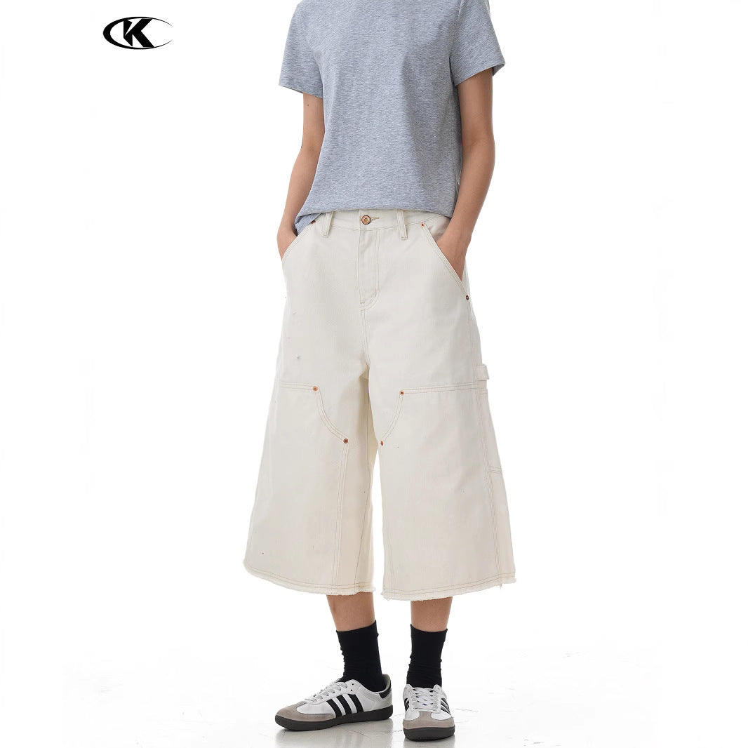 11KN Loose Casual Retro A-word Casual Tooling Shorts