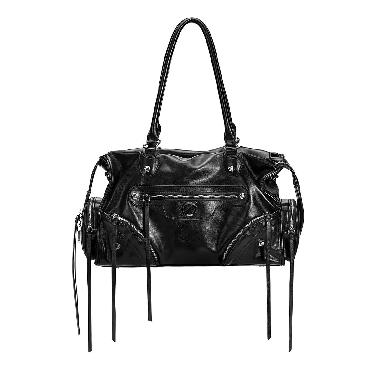 JELLY TOYBOY Gold Faux Leather Zip-Top Tote