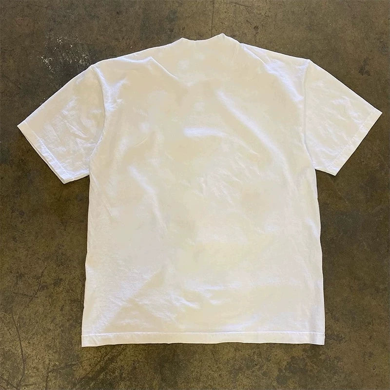 UPUPXIA Creative Simple Printing Oversize Versatile Tee