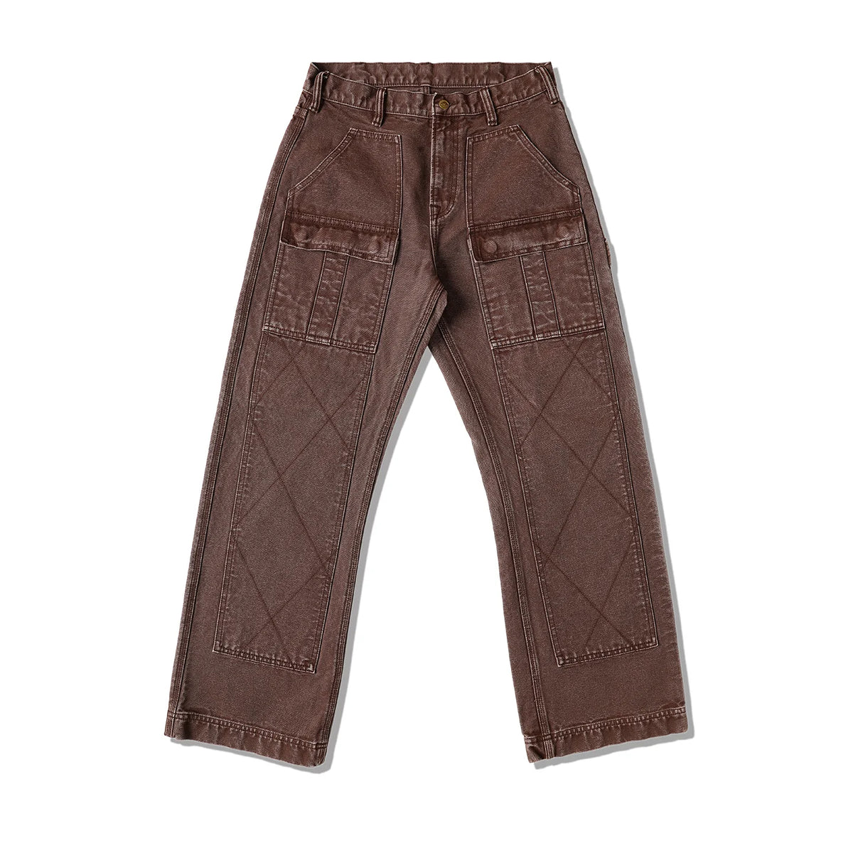 Mbbcar Red Clay Wash Slim Fit Workwear Pants