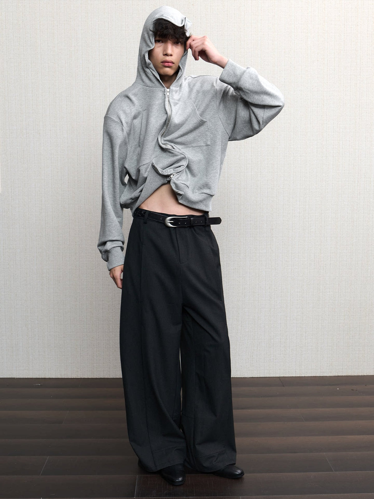 JCAESAR Power Metallic Wire Loose Fit Hoodie
