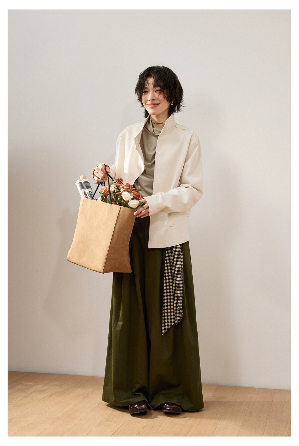Sameuoo Vintage Irregular Design Jacket
