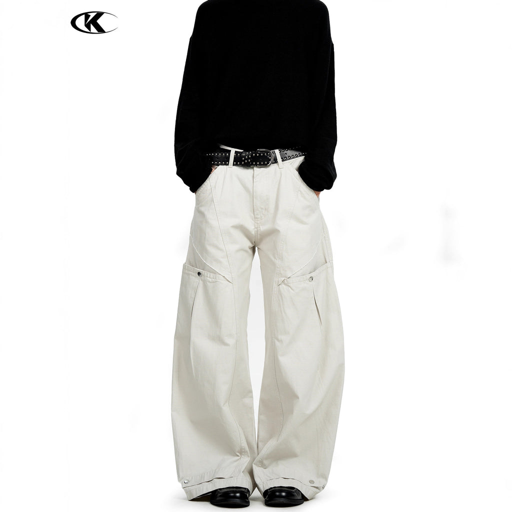 11KN Vintage Loose Versatile Wide Leg Straight Casual Pants