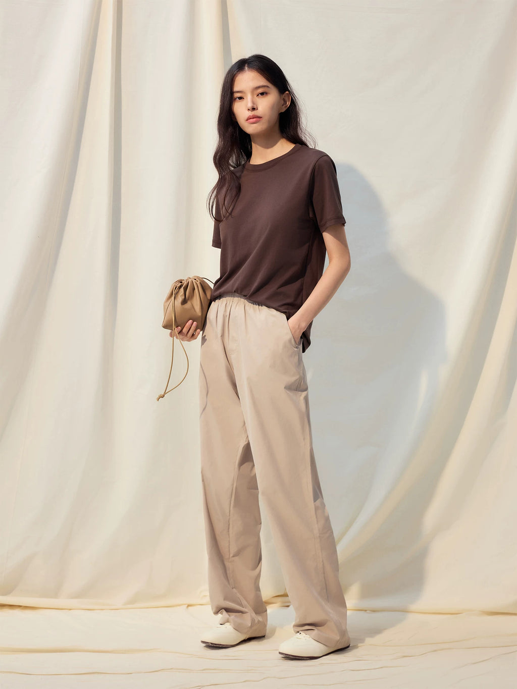 NO LOGO Moisture-Wicking Relaxed Straight-Leg Pants