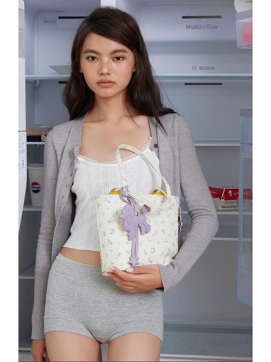 ECODAY Floral Shoulder Handbag