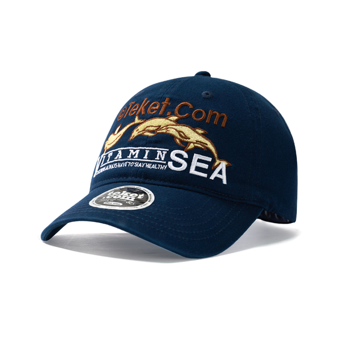 WASC Embroidered Color Block Cotton Baseball Cap