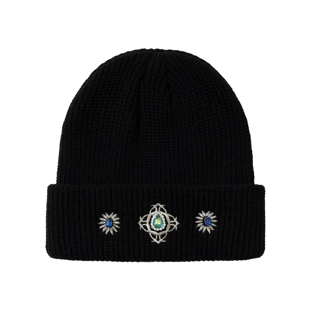 YADcrew Button Embellished Knitted Wool Cap