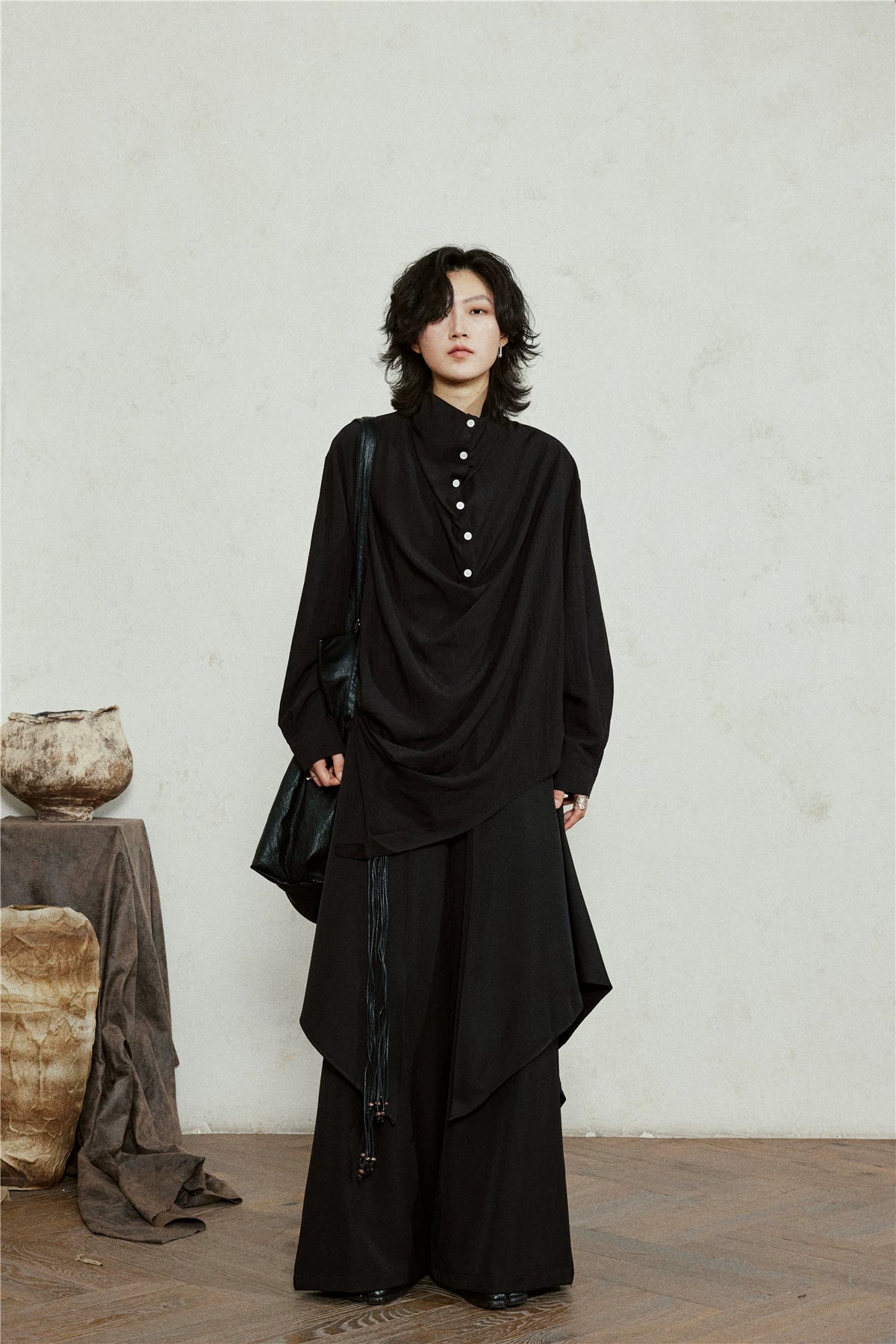 SUNYVONNE Irregular Casual Wide-leg Pants