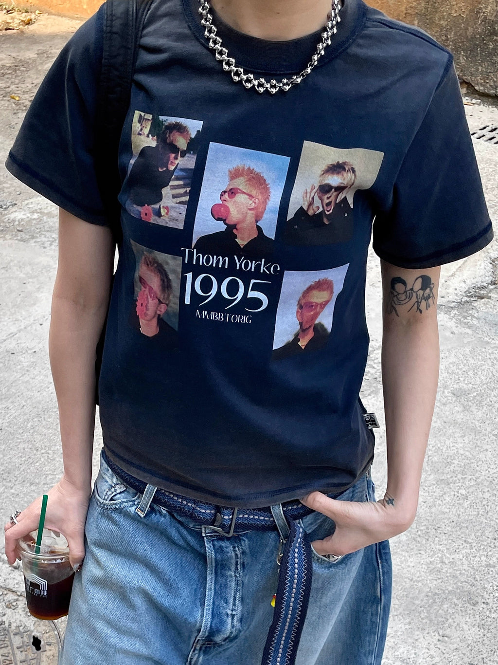 MMBBT Character Print Do Old Round Neck Tee