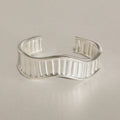 MEZZEM Sterling Silver Wavy Cuff Bracelet