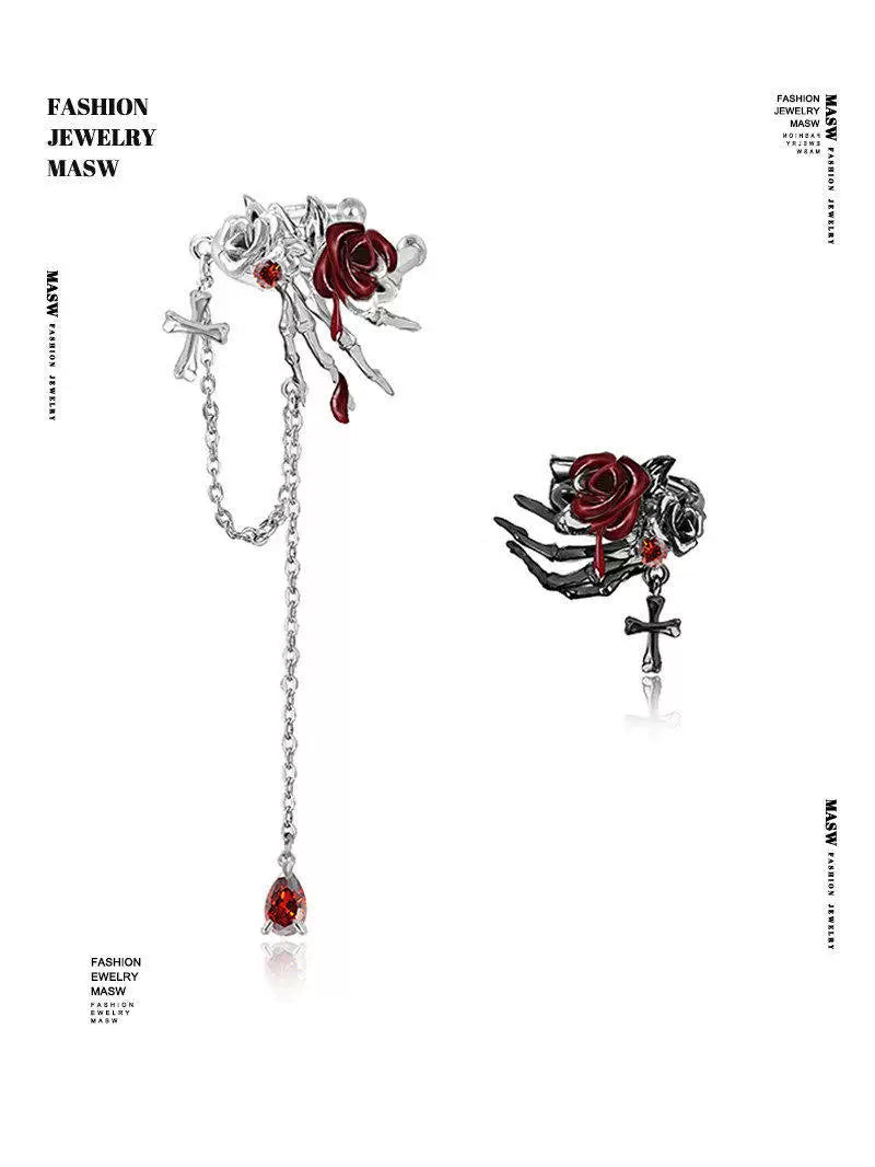 MASW Rose Gold-Plated Asymmetrical Ear Cuff