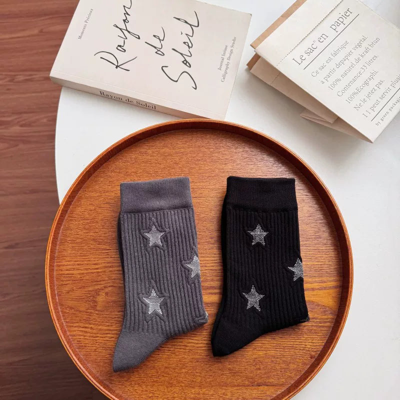 Halo Honey Vertical Stripe Moisture-Wicking Mid-Calf Socks