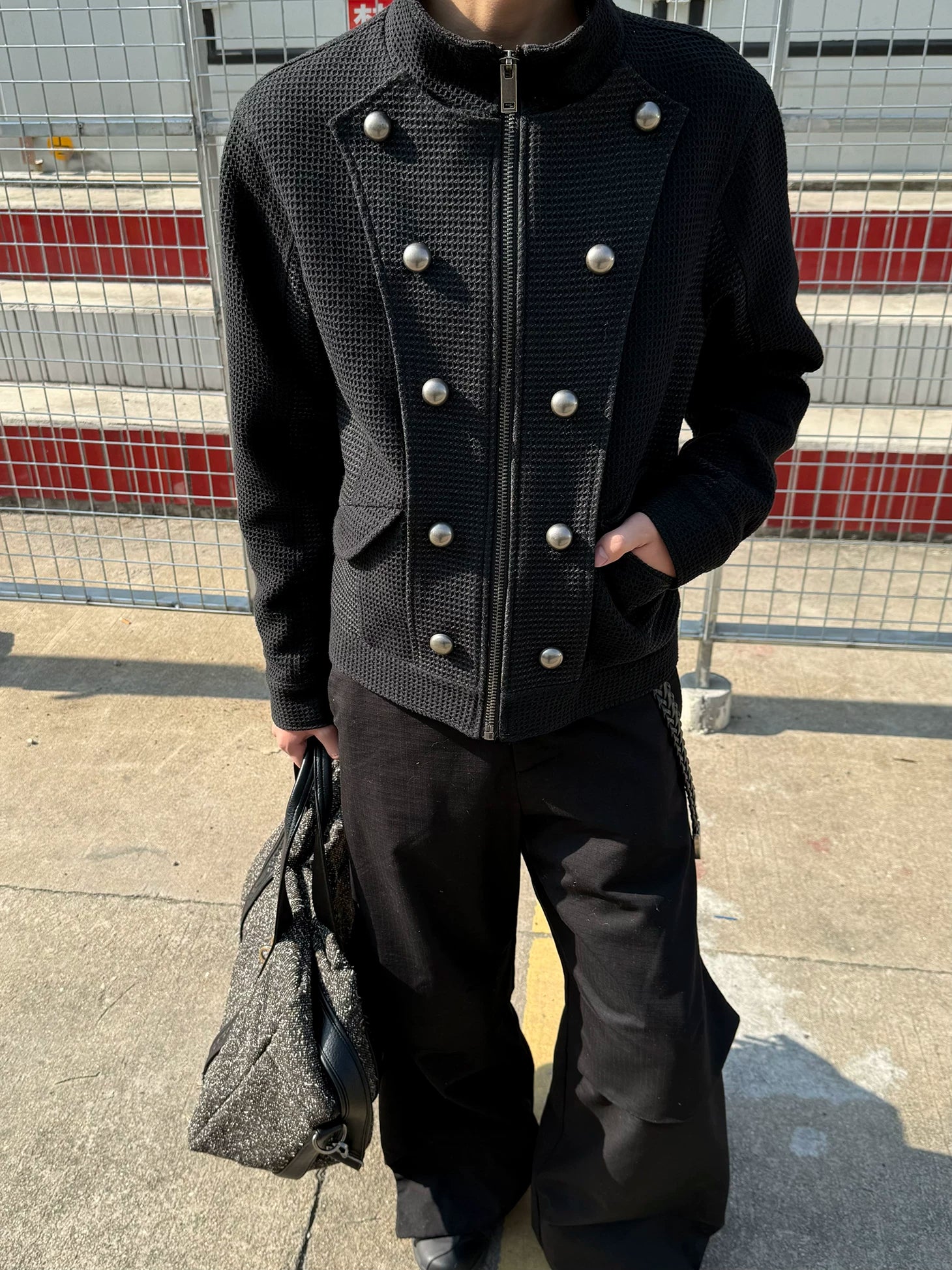 TZ Stand-up Collar Waffle Without Jacket