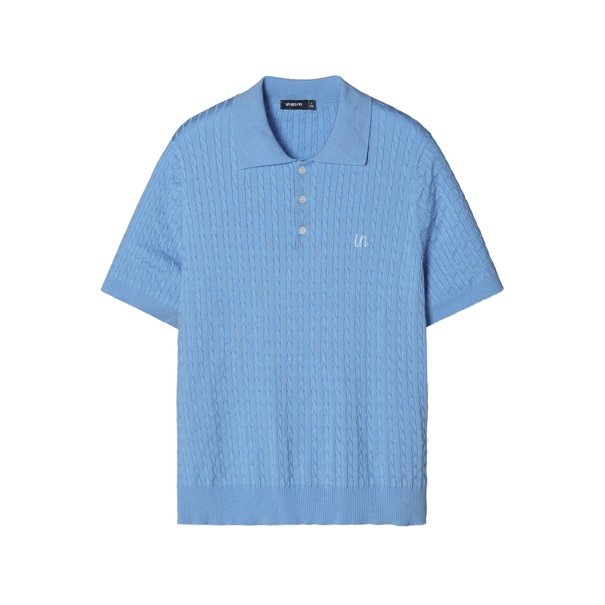 Unvesno 100% Lyocell Embroidered Knit Polo Shirt