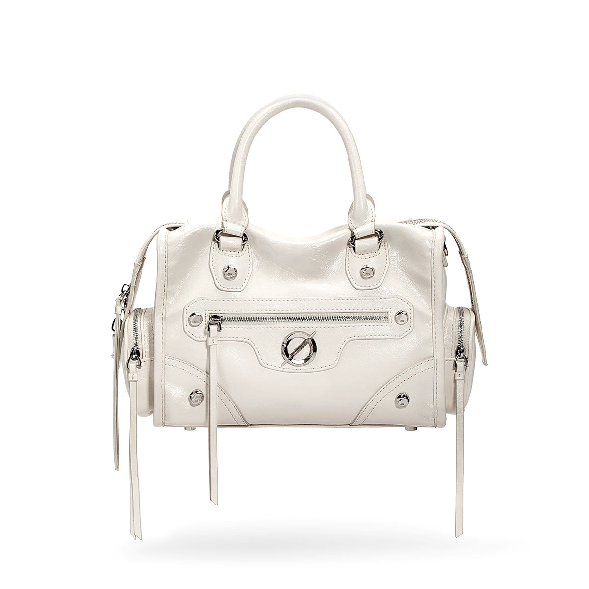 JELLY TOYBOY Faux Leather Studded Zip-Top Shoulder Bag