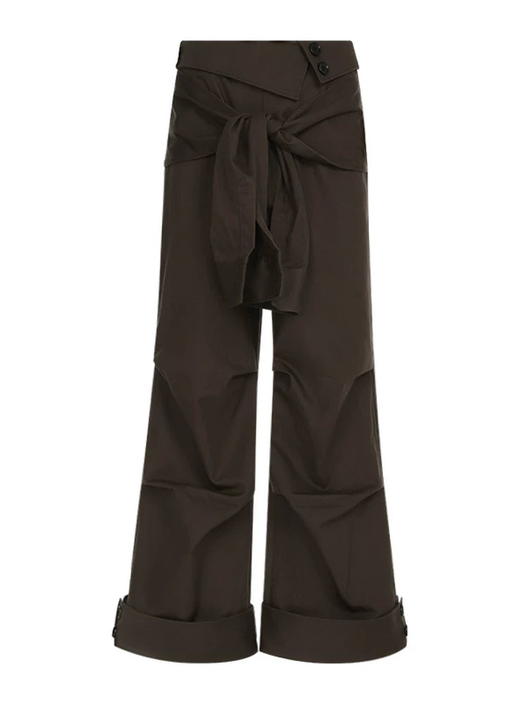 FUNOFF Strap-on Low-rise Straight Slacks