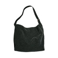 LIMPIDOCULUS Black Woven Faux Suede Bucket Bag - Magnetic Snap