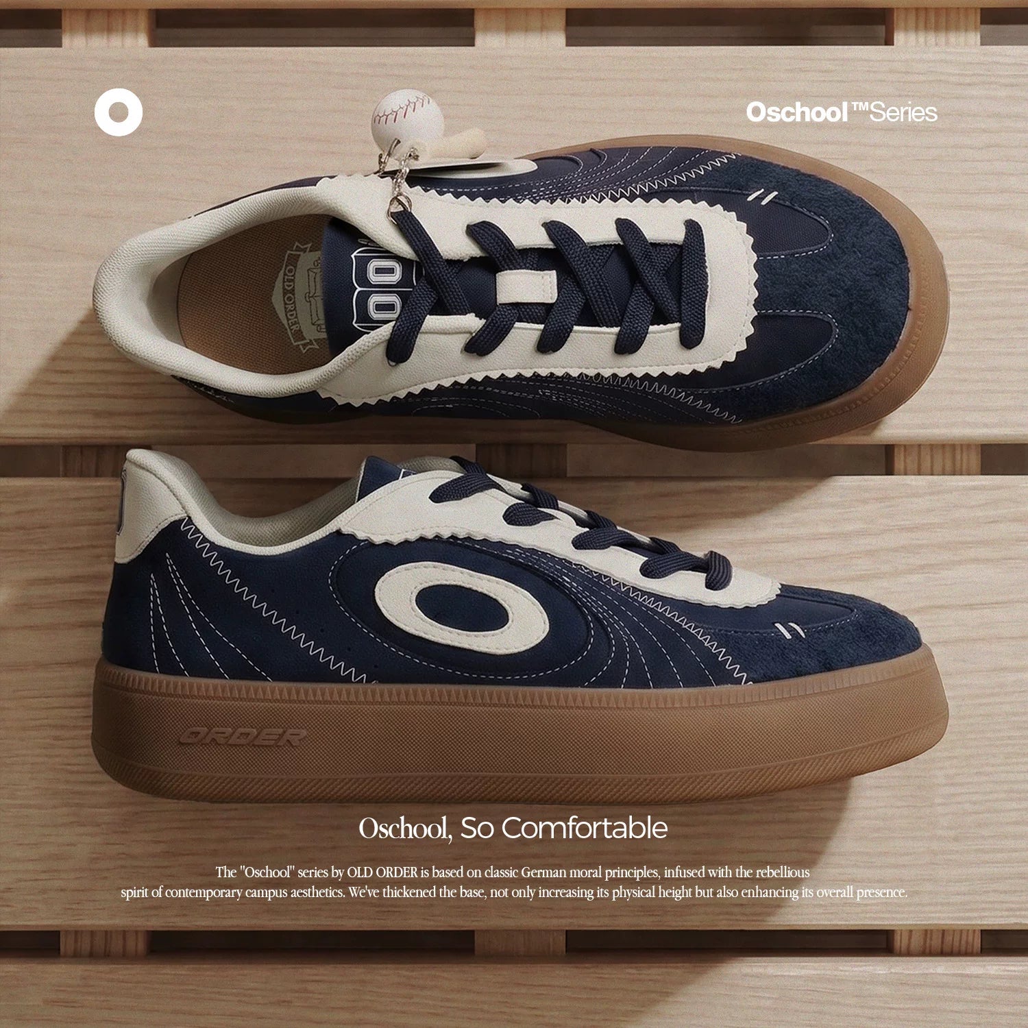 OLD ORDER Turbo Lite Yale Blue Thick Sole Dad Shoe