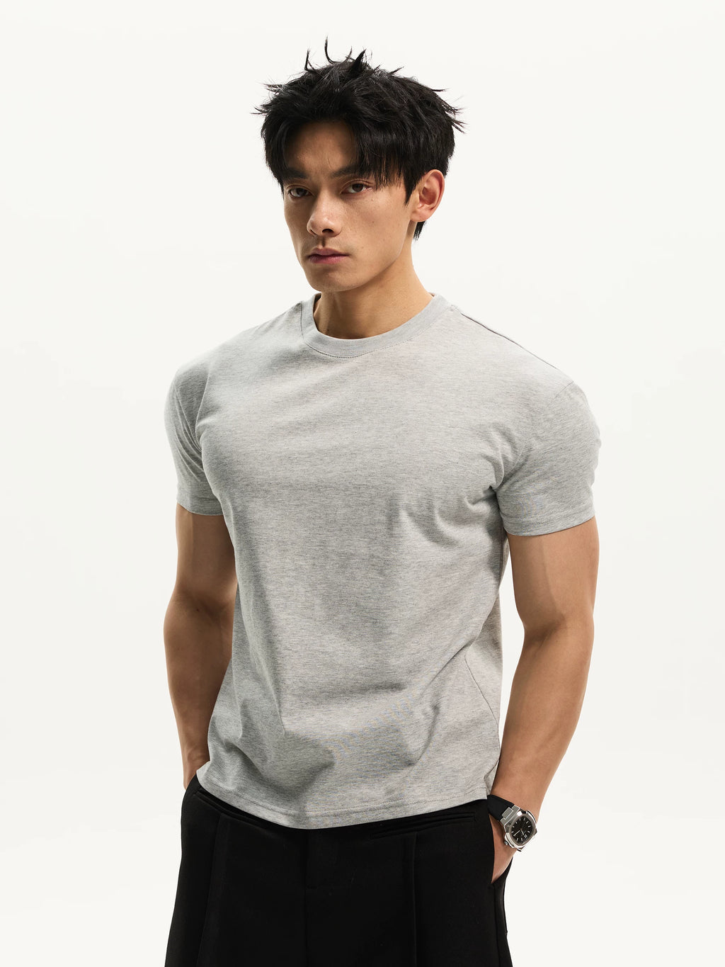 DAY NY Cool Minimalist Shoulder Casual Tee
