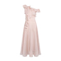 Wildberry Slanted Shoulder Waist Temperament Dress