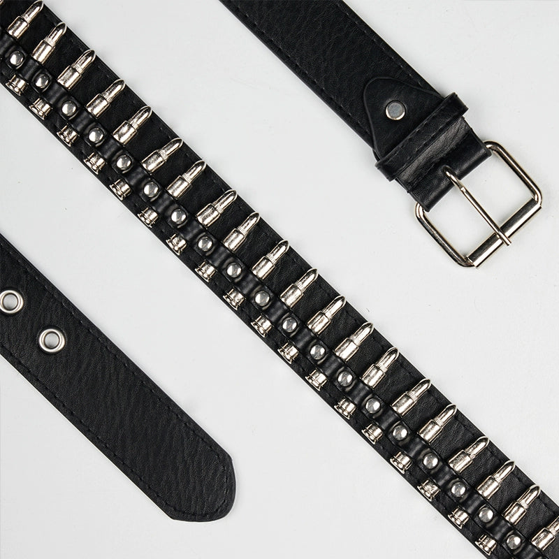 DND4DES Extra Dark Metal Bullet Jeans Belt Belt