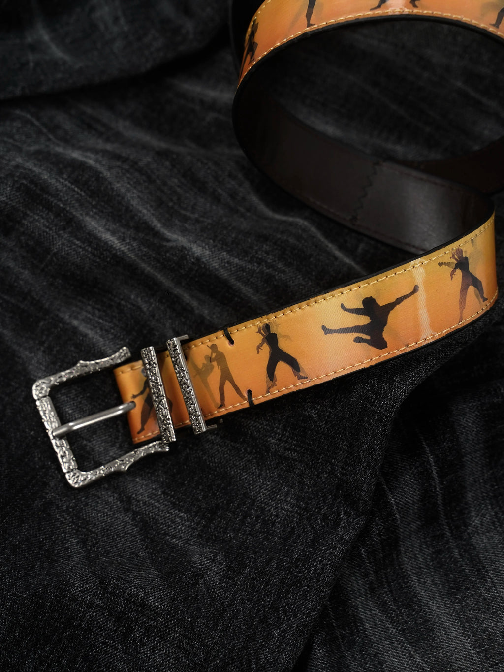VOWPROGRESS Holographic Dynamic Hand-Stitched Top-Grain Leather Belt