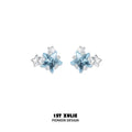 1ST XULIE Sterling Silver Star Stud Earrings