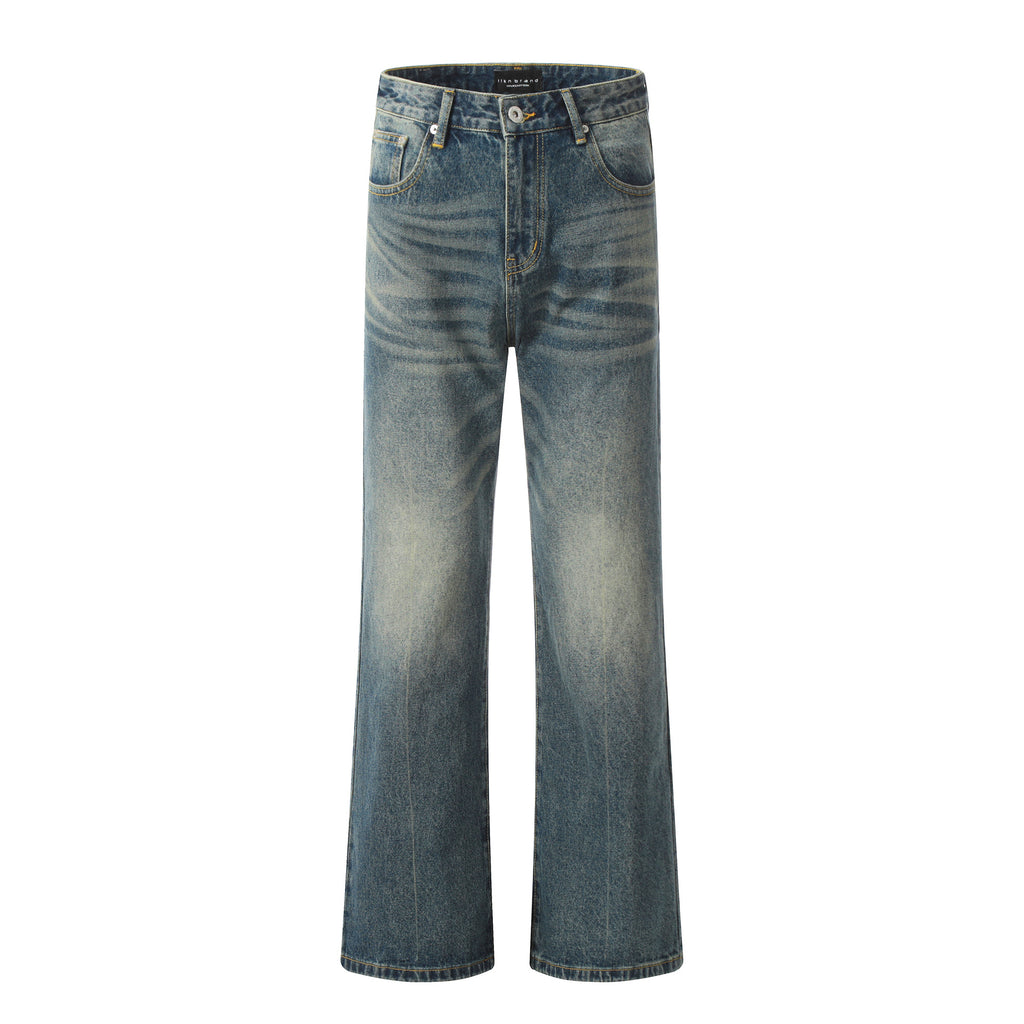 11KN Retro Micro-pull Loose and Thin Slim Jeans