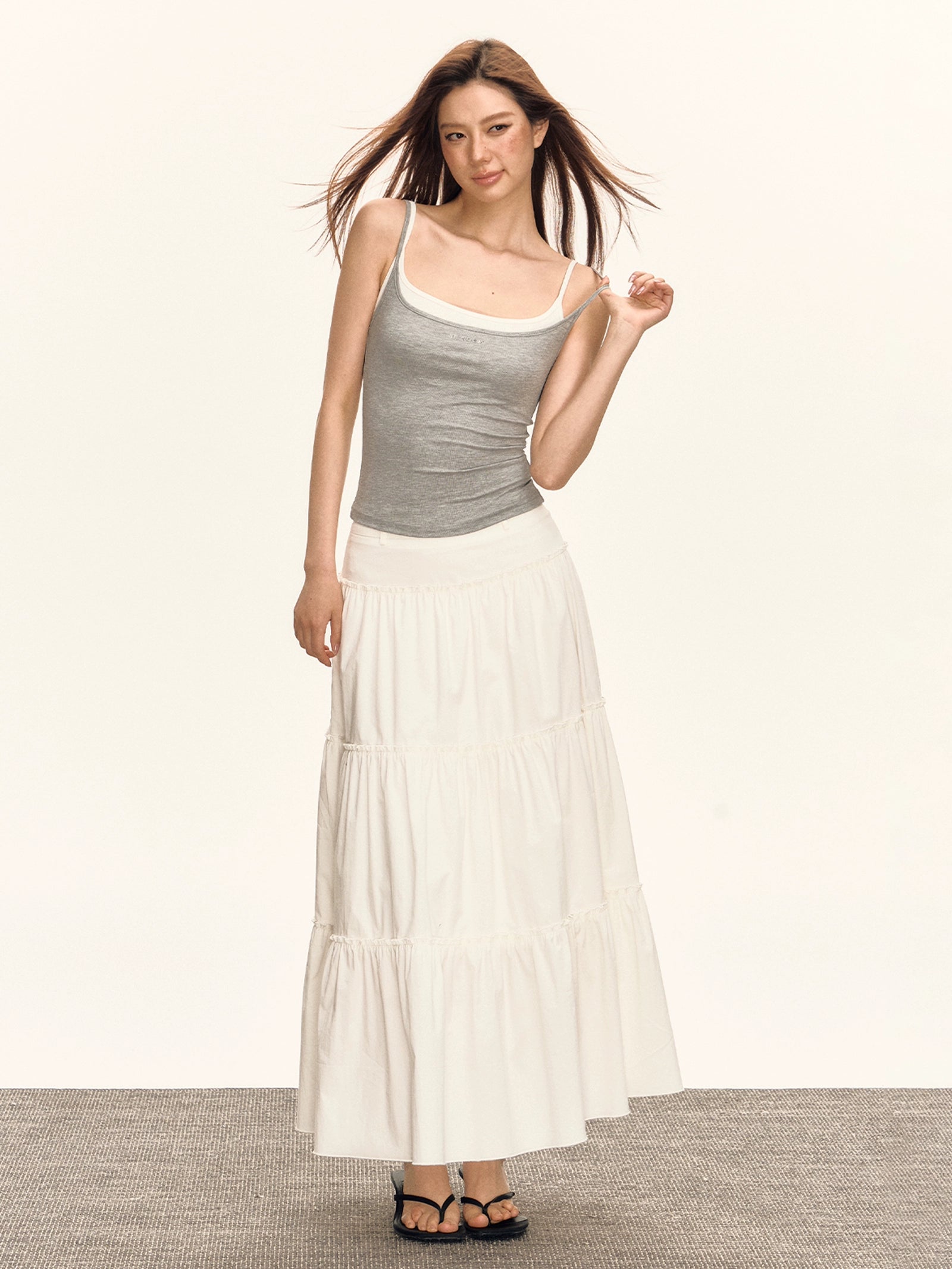 Ariseism Vintage Casual Pleated Skirt