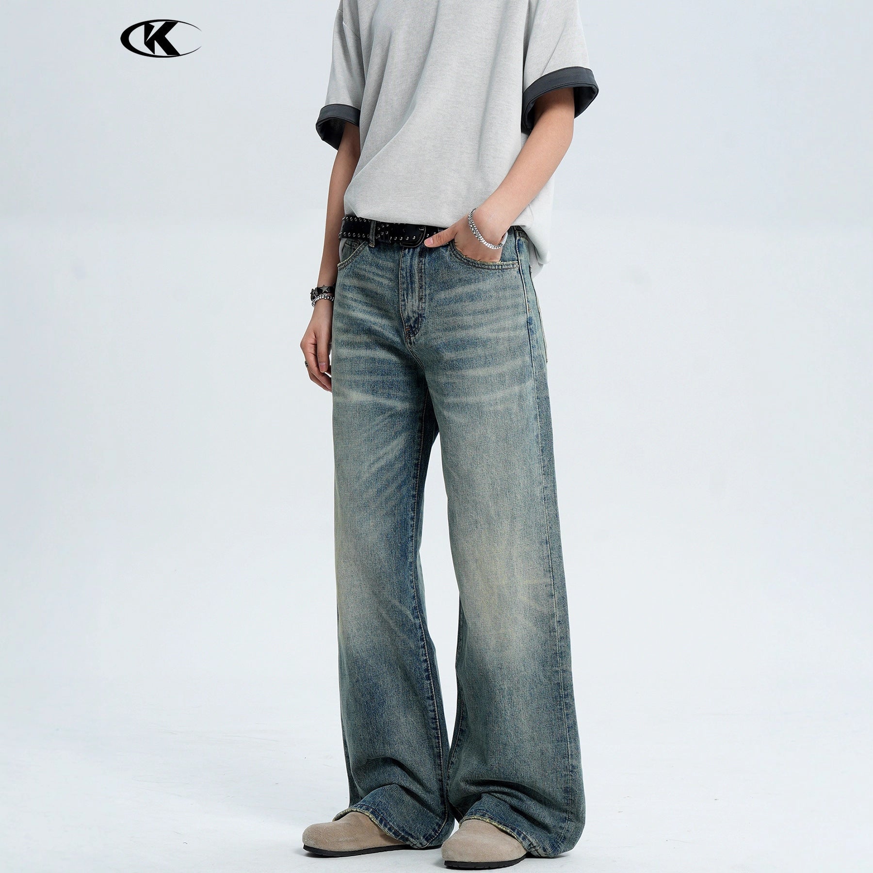 11KN Cat Whisker Loose Scimitar Wide Leg Trousers