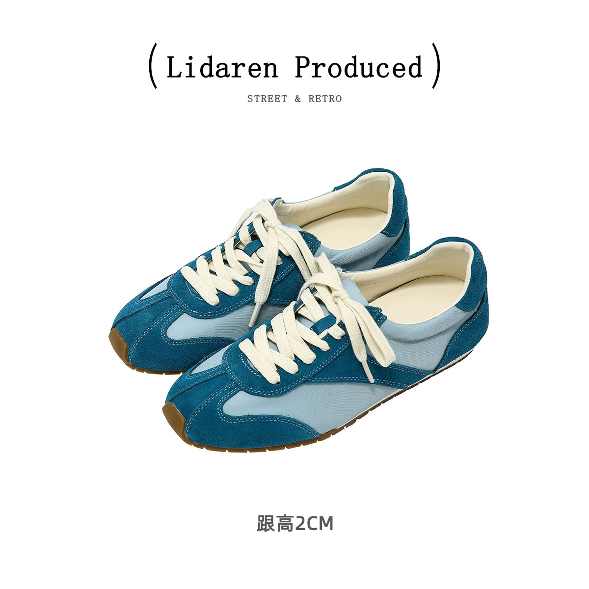 Lidaren Produced Suede Lace-Up Retro Training Sneaker