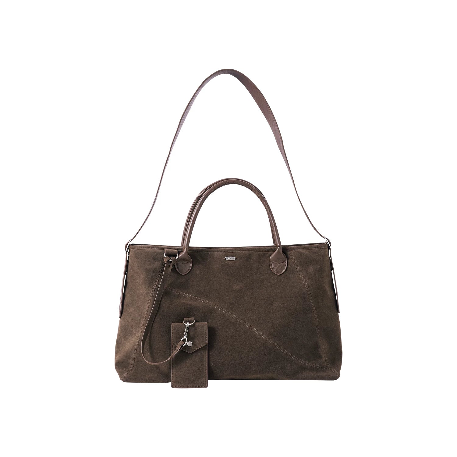 LR MADE Suede Handheld Oblique Span Tote Bag