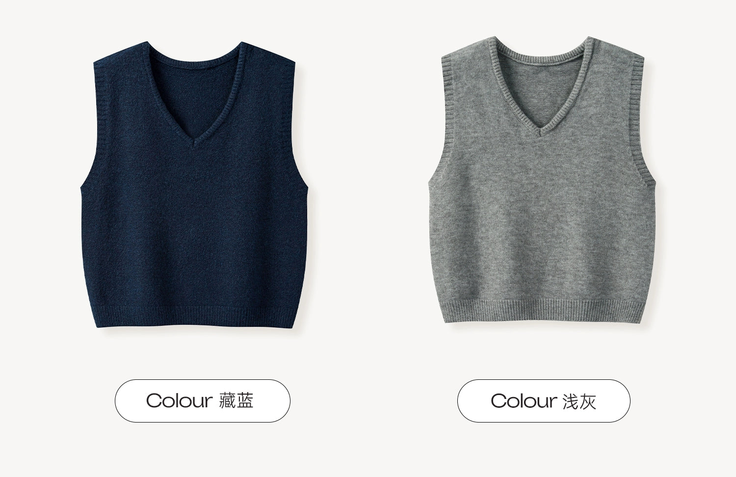Cantonstory Vintage V-Neck Knitted Vest