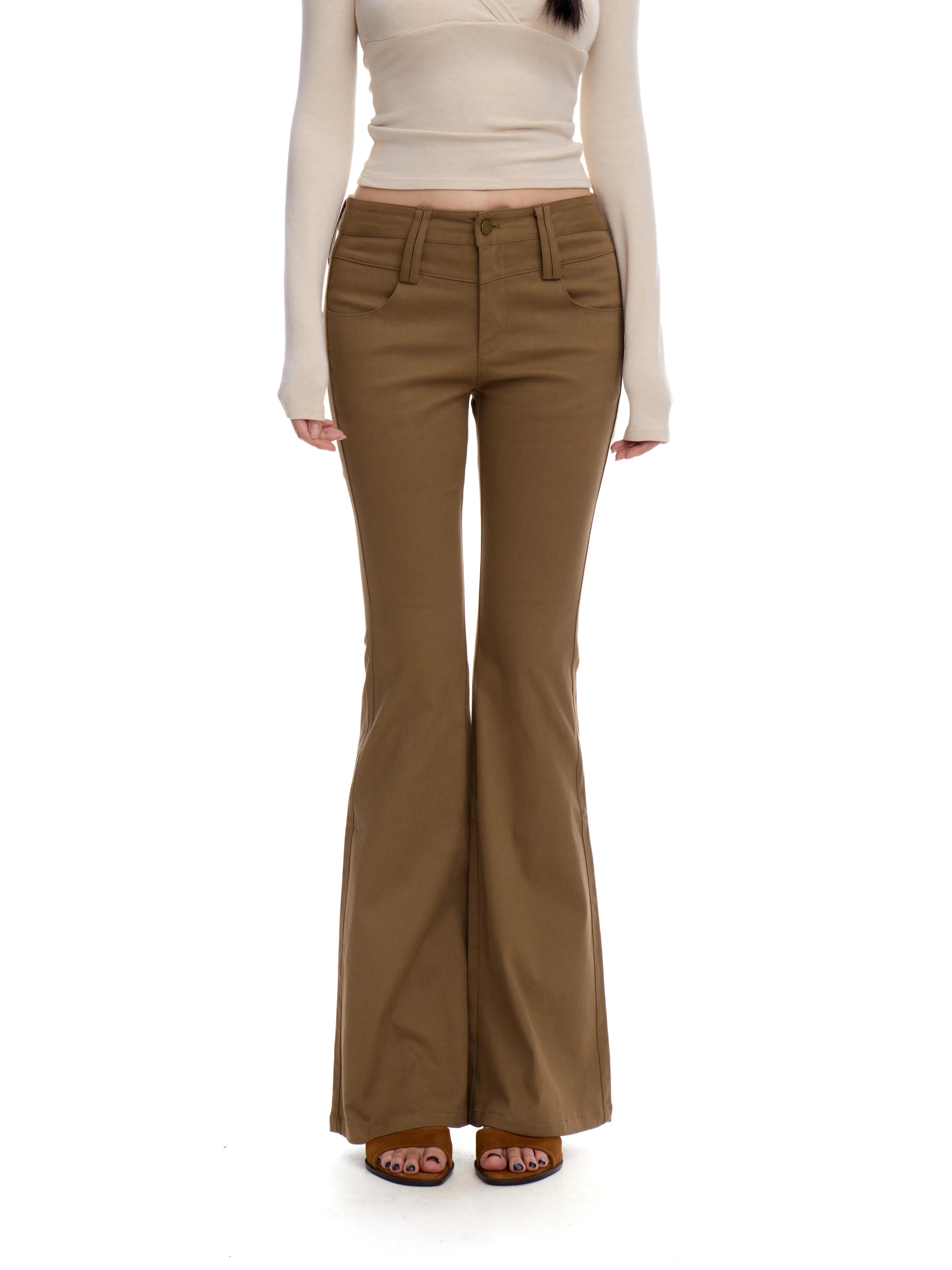 WITHMIN Low-rise Straight Tube Slim and Drape Jeans