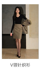 NEVA HU Waist Suit Woolen Jacket