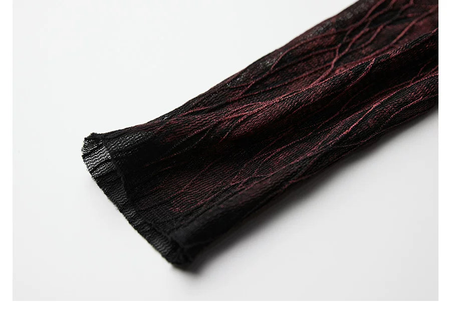 INDULGE Gradual Change Net Lace Short Long Sleeve