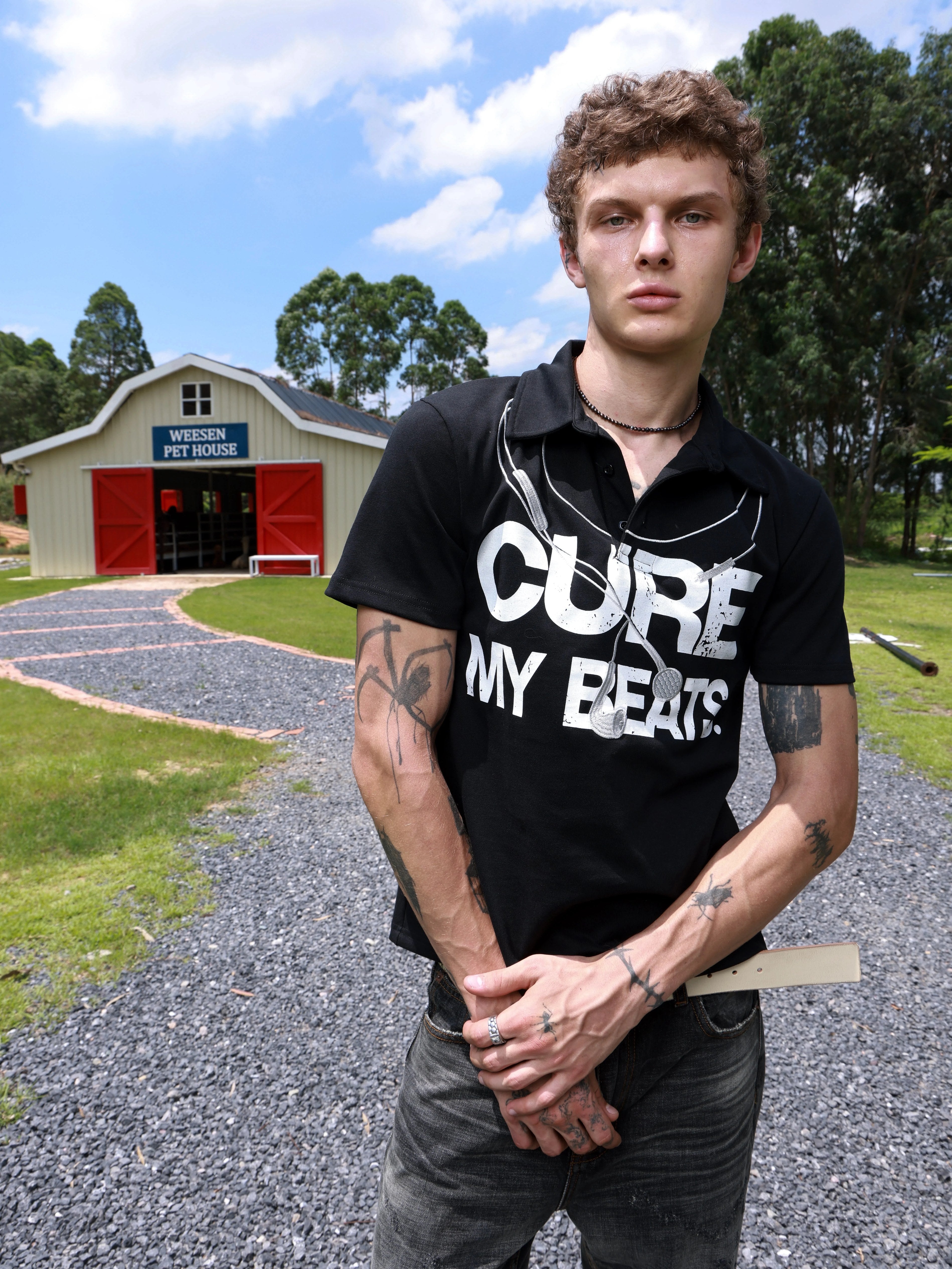 VOWPROGRESS Cure My Beats 280g Fitted Polo Shirt