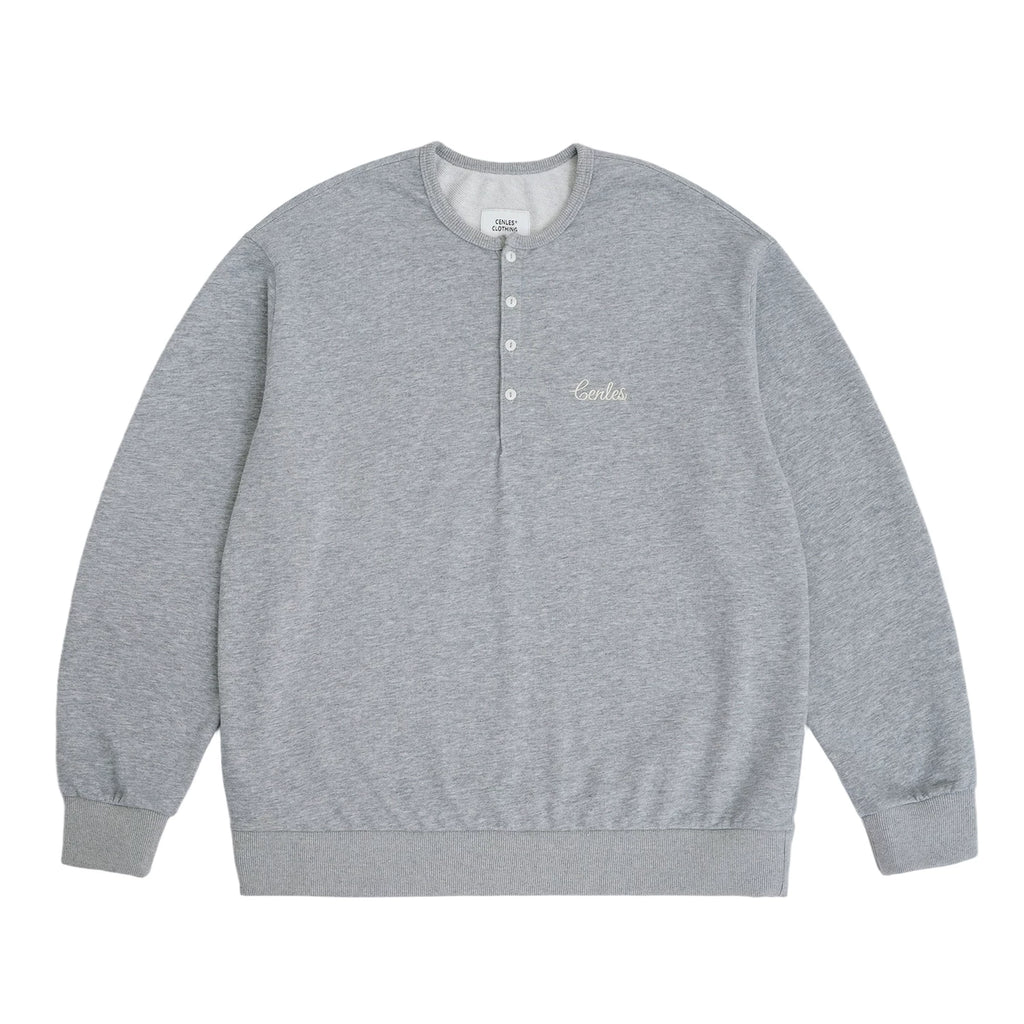 CENLES Embroidered Logo 250g Breathable Loose Sweatshirt