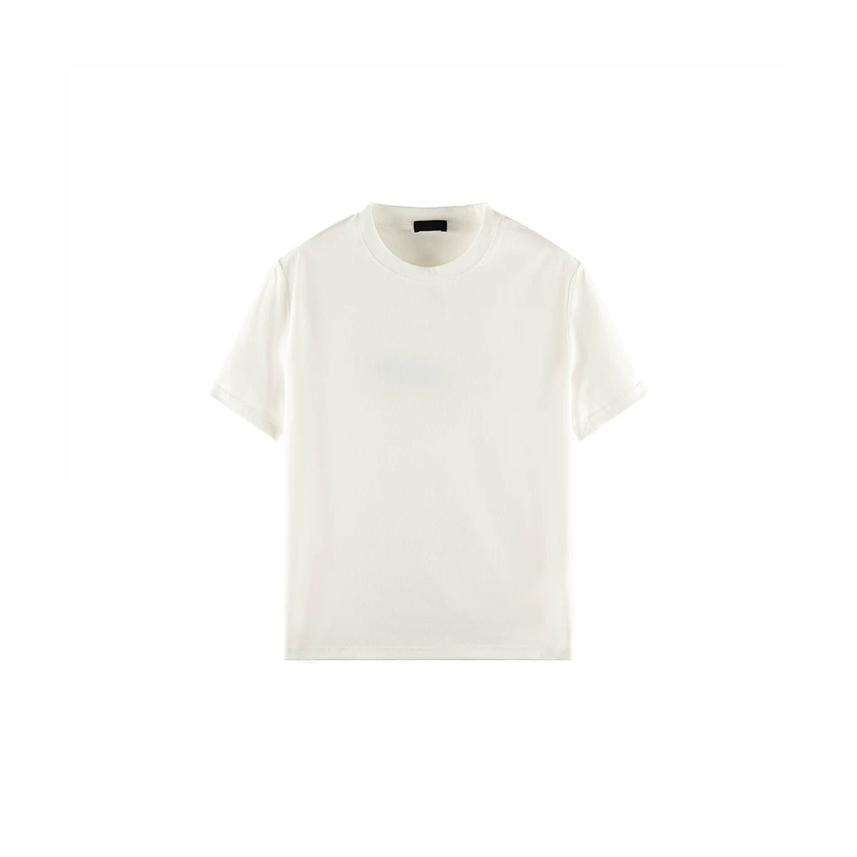 PLUS NO LOGO Retro Casual Simple Shoulder Tee