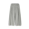 JCAESAR Bubble Pleated Plaid Casual Shorts