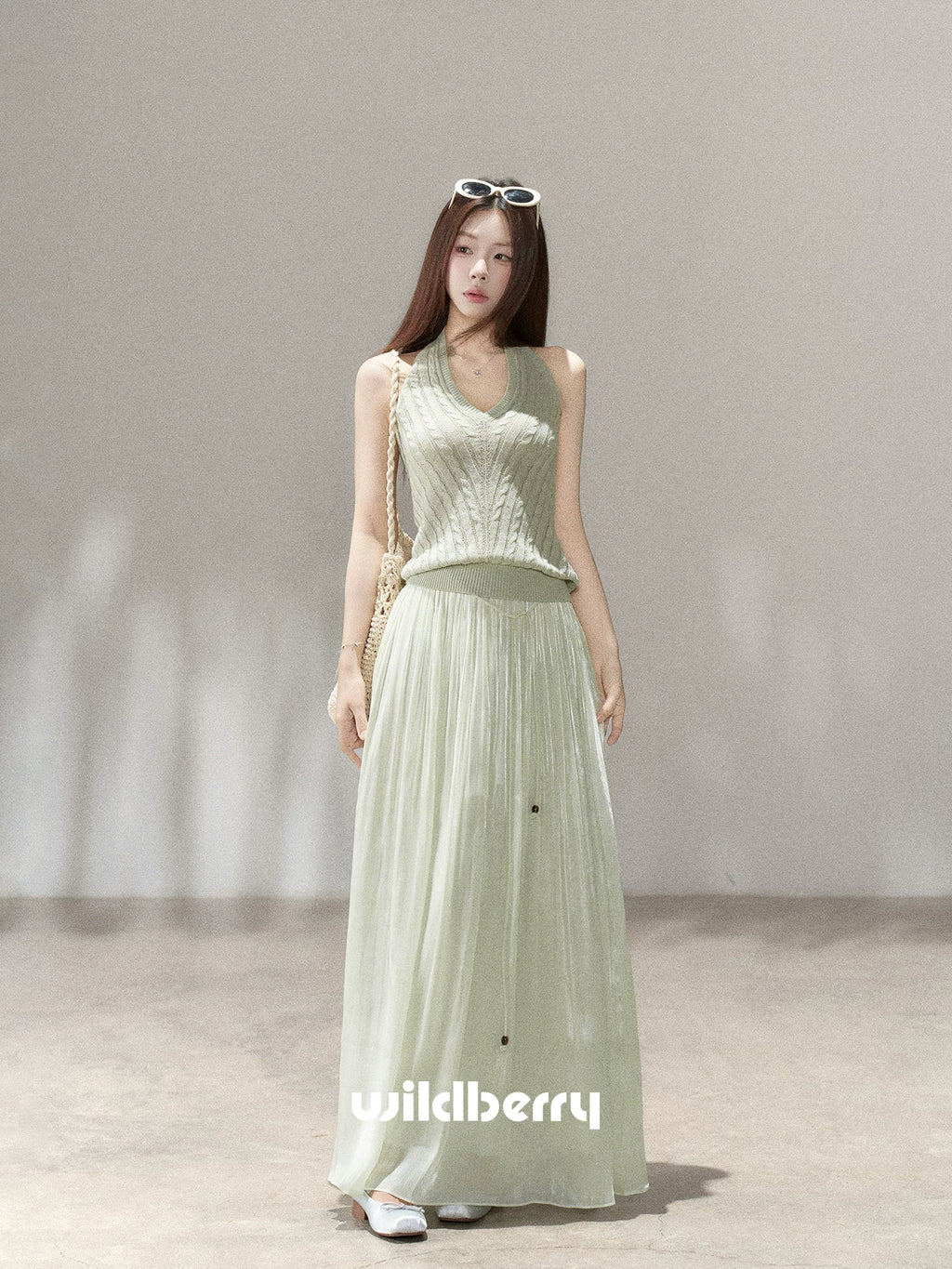 Wildberry High Waist Pleated Skirt