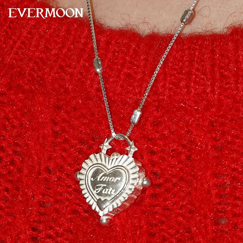 EVERMOON AmorFati Free Spirit Silver Heart Pendant