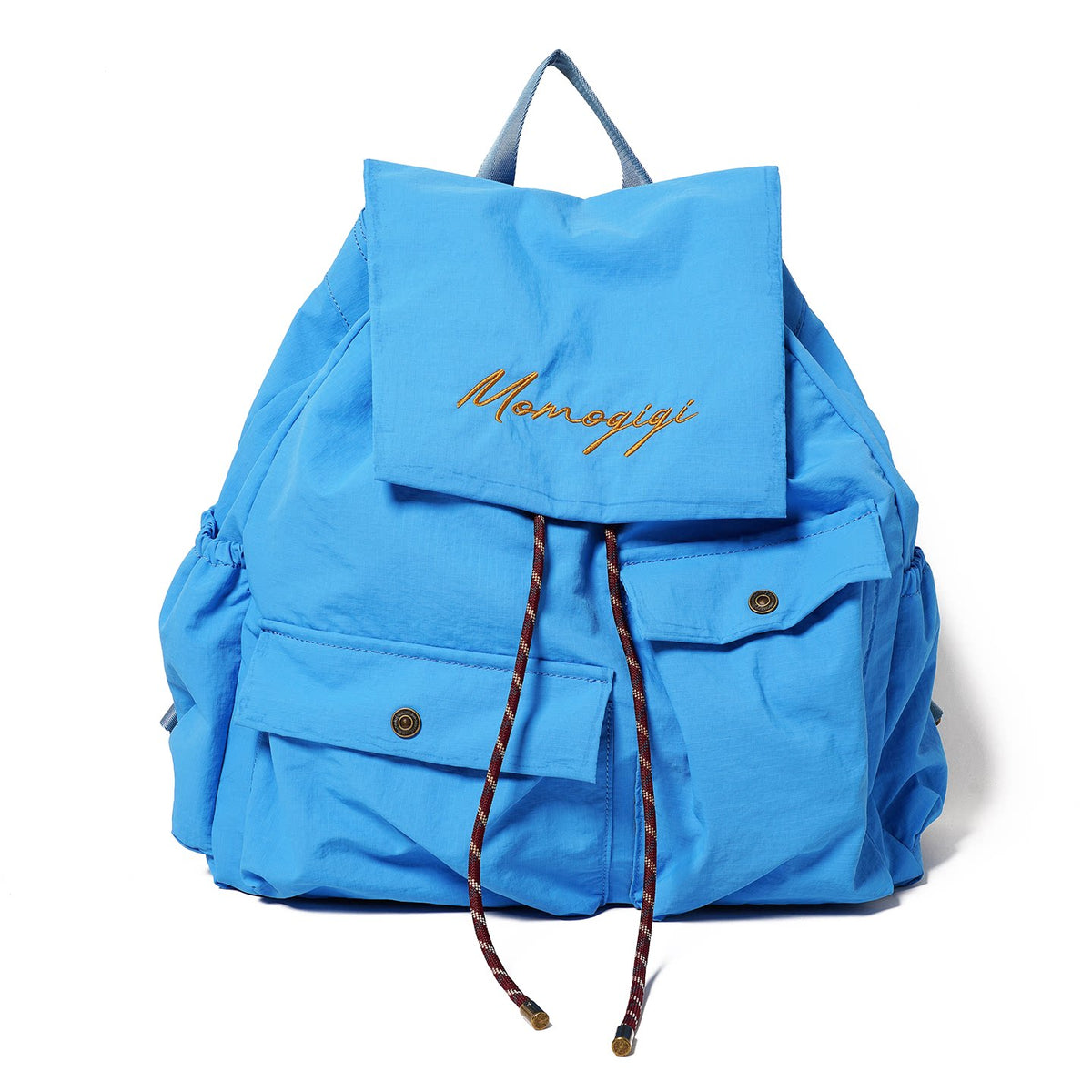 Momogigi Yellow Water-Resistant Nylon Flap-Top Backpack