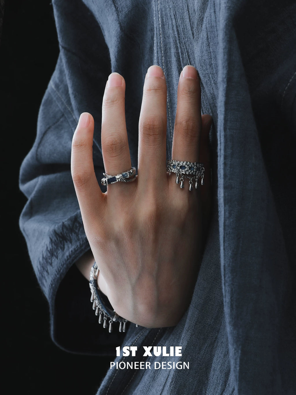 1ST XULIE Sterling Silver Open Ring